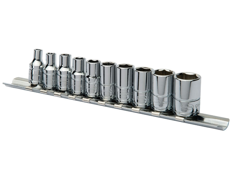 Eastwood 10pc - 1/4 Inch Drive SAE Shallow Socket Set