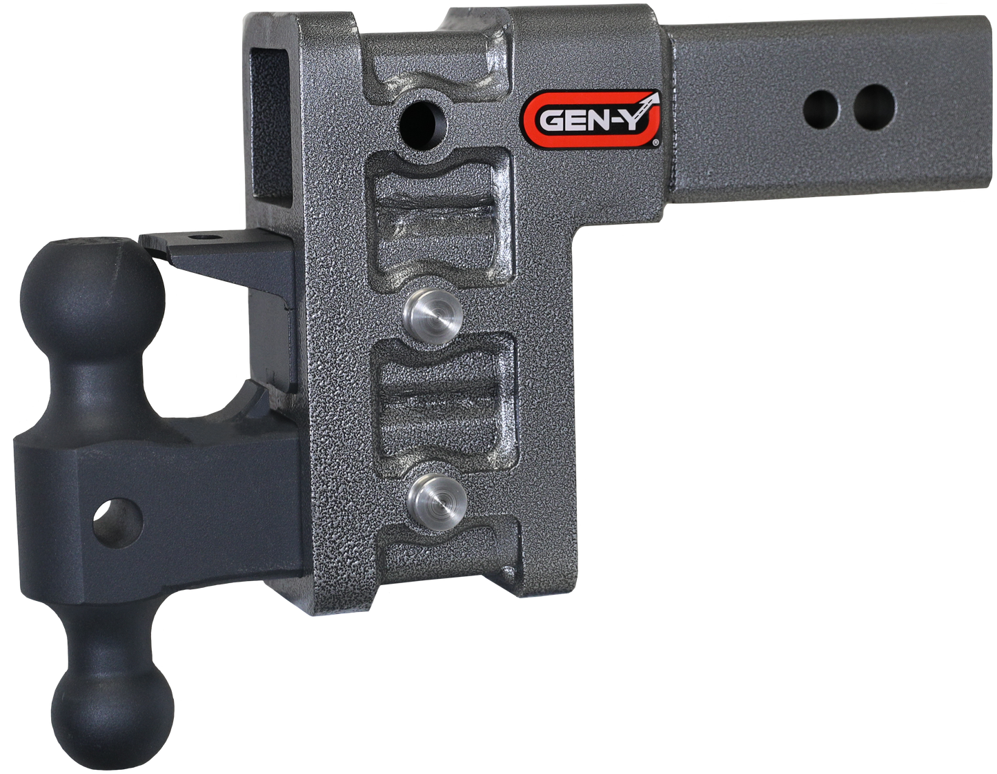 MEGA-DUTY 3" Shank 6" Drop 3.5K TW 32K Hitch with Dual-Ball & Pintle Lock GH-1723 - B2B Diesel and Gas Service