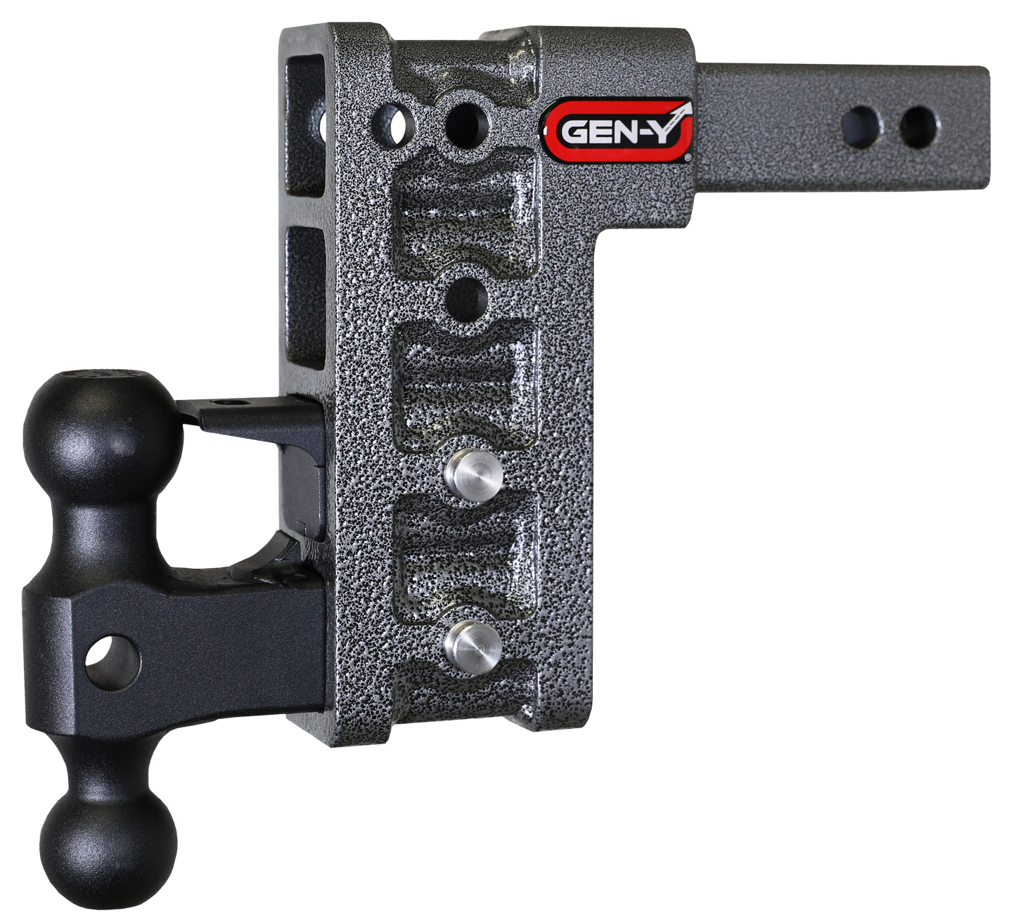 MEGA-DUTY 2" Shank 7.5" Drop 2K TW 16K Hitch with Dual-Ball & Pintle Lock GH-524 - B2B Diesel and Gas Service
