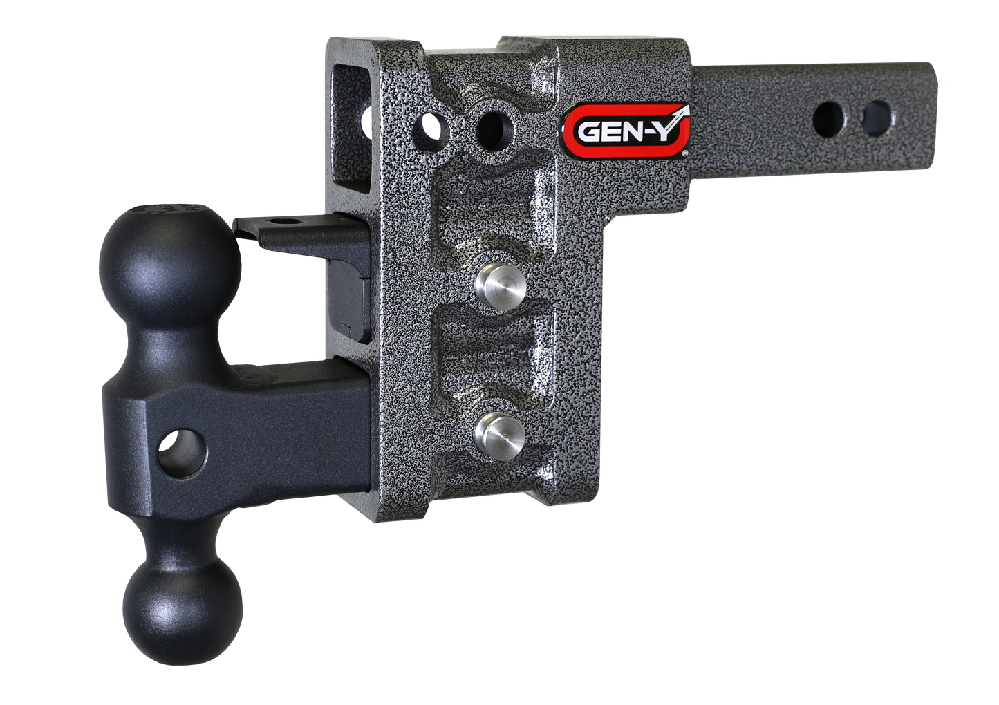 MEGA-DUTY 2" Shank 5" Drop 1.5K TW 10K Hitch with Dual-Ball & Pintle Lock GH-323 - B2B Diesel and Gas Service