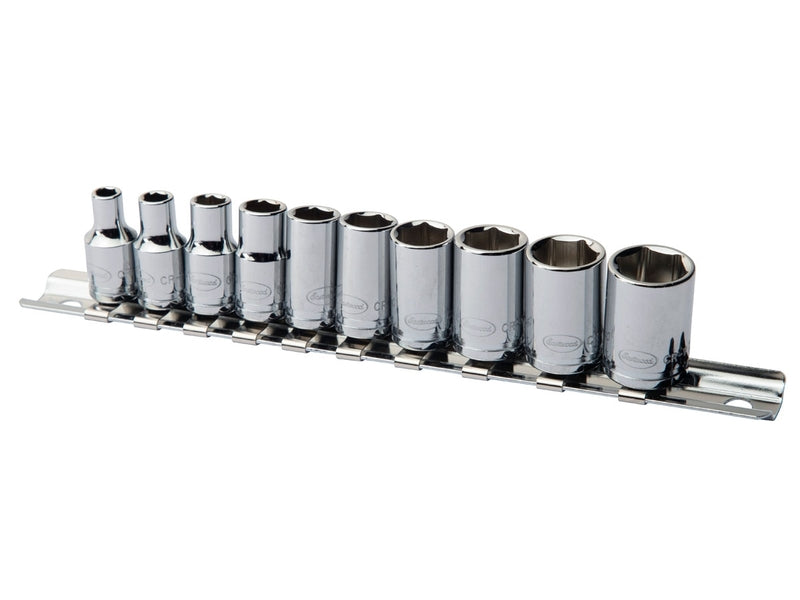 Eastwood 10 Piece 1/4 Inch Drive Metric Shallow Socket Set