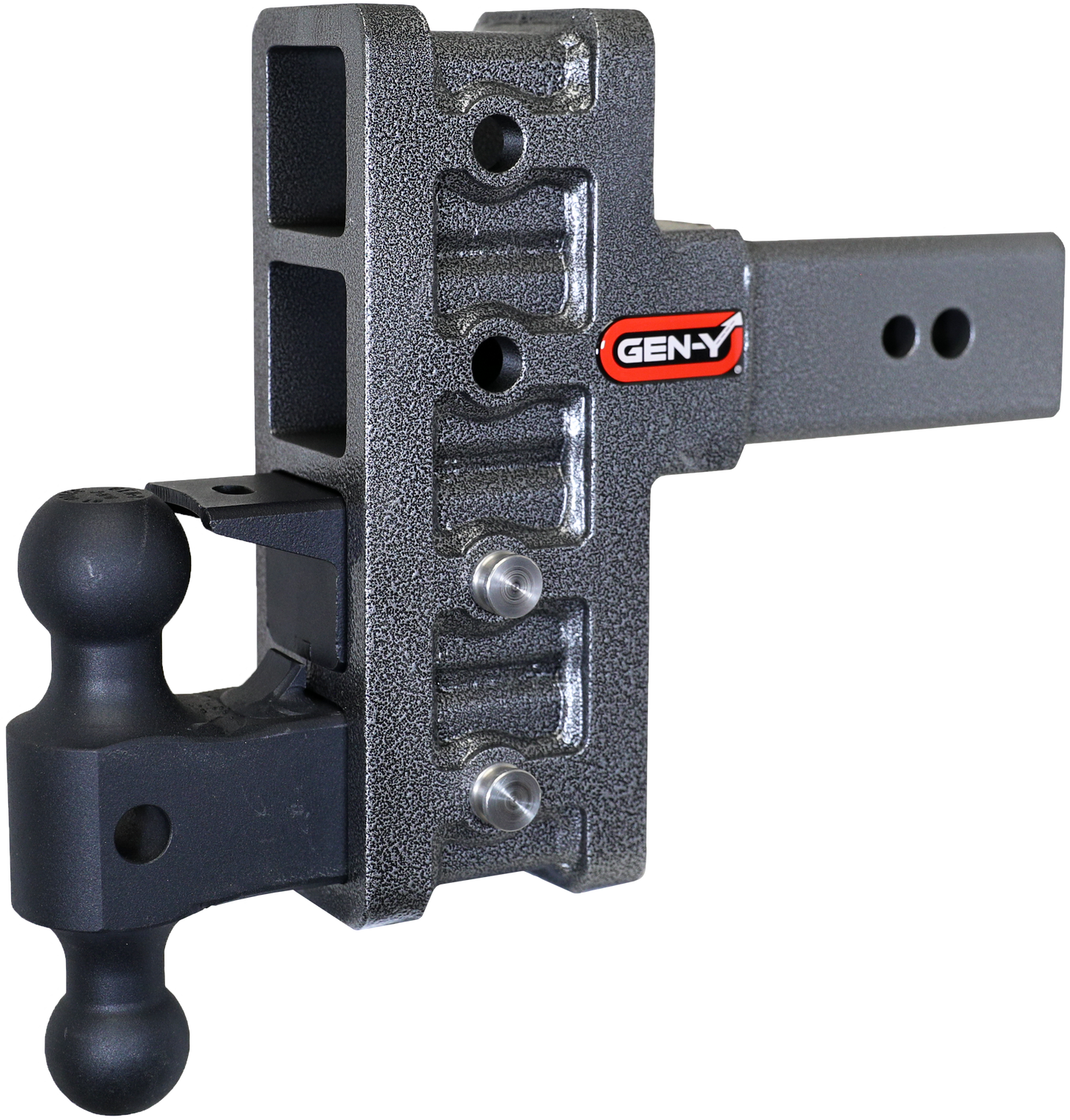 MEGA-DUTY 3" Shank 6" Offset Drop 3.5K TW 32K Hitch with Dual-Ball & Pintle Lock GH-2024 - B2B Diesel and Gas Service