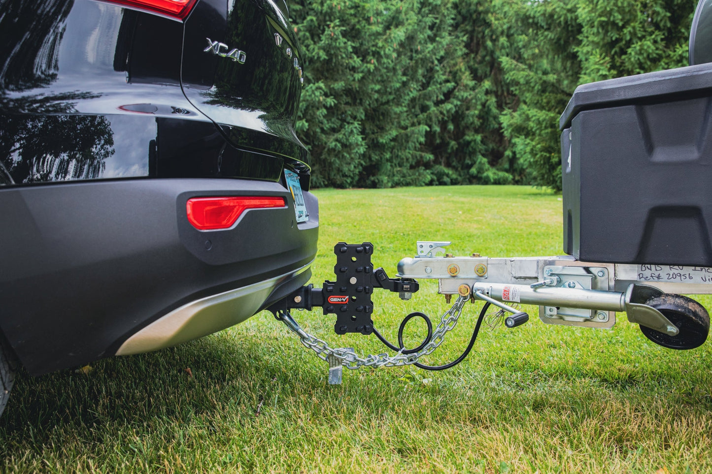 PHANTOM-X 2" Hollow Shank 4.5" Offset Drop .7K TW 7K Hitch & Platinum Ball Mount GH-13154X - B2B Diesel and Gas Service