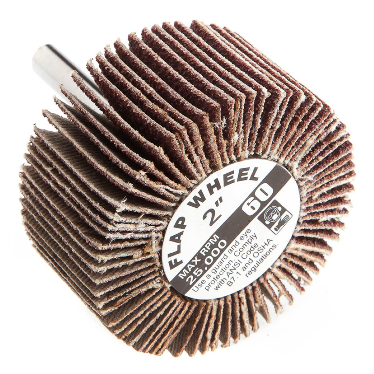 Forney Industries Forney 60184 Flap Wheel, Shank Mounted, 2 in x 1 in, Grit: 60 - 60184 - B2B Diesel & Gas Service