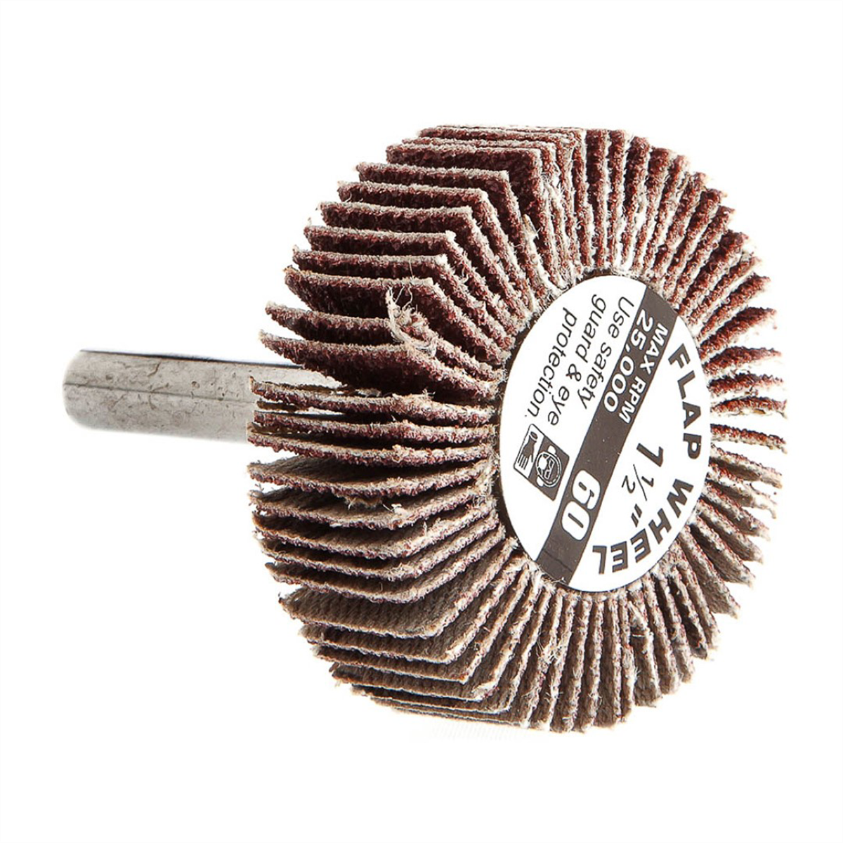 Forney Industries Forney 60187 Flap Wheel, Shank Mounted, 1-1/2 in x 1/2 in, Grit: 60 - 60187 - B2B Diesel & Gas Service