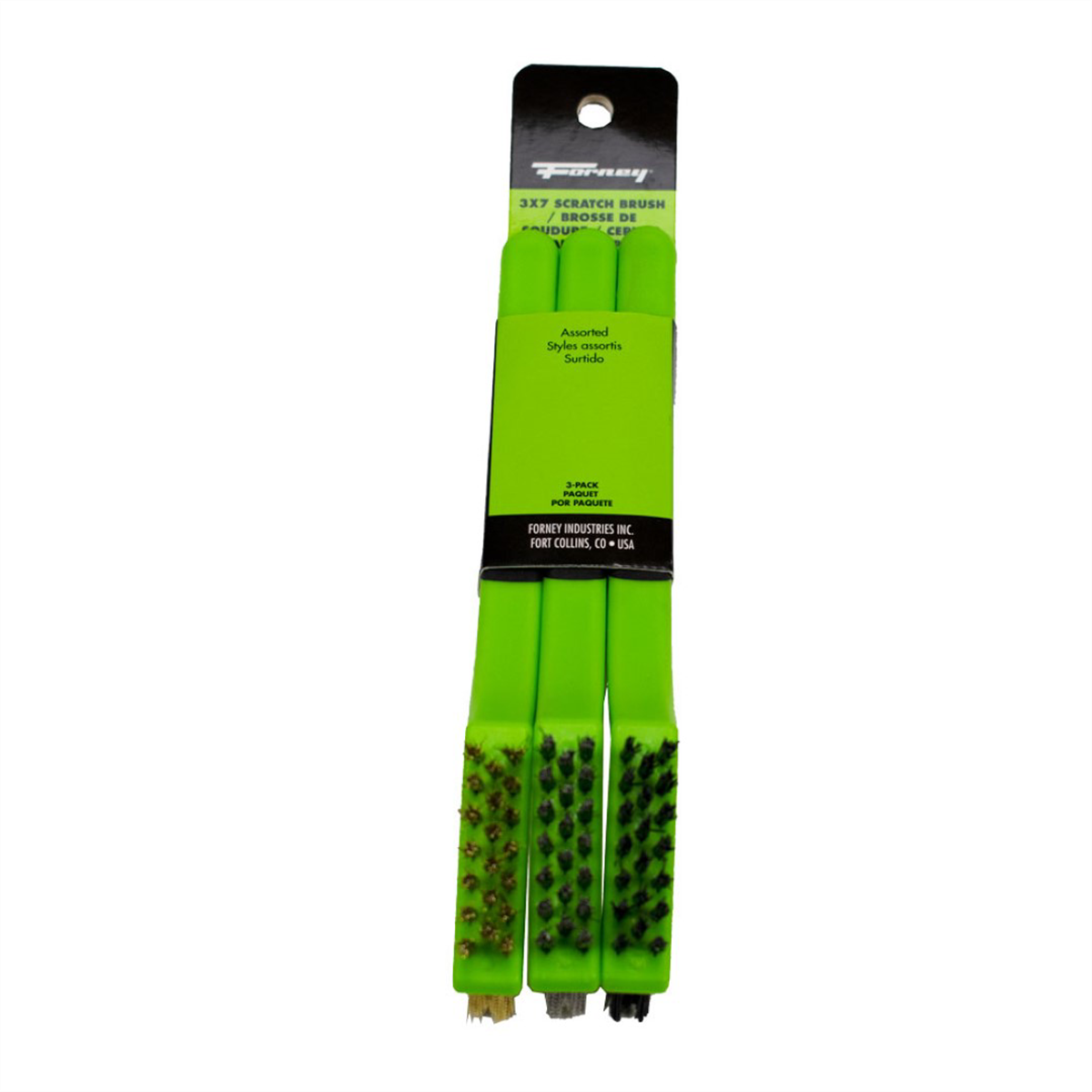 Forney Industries Scratch Brush with Plastic Handle, Combo 3-Pack - 70531 - B2B Diesel & Gas Service