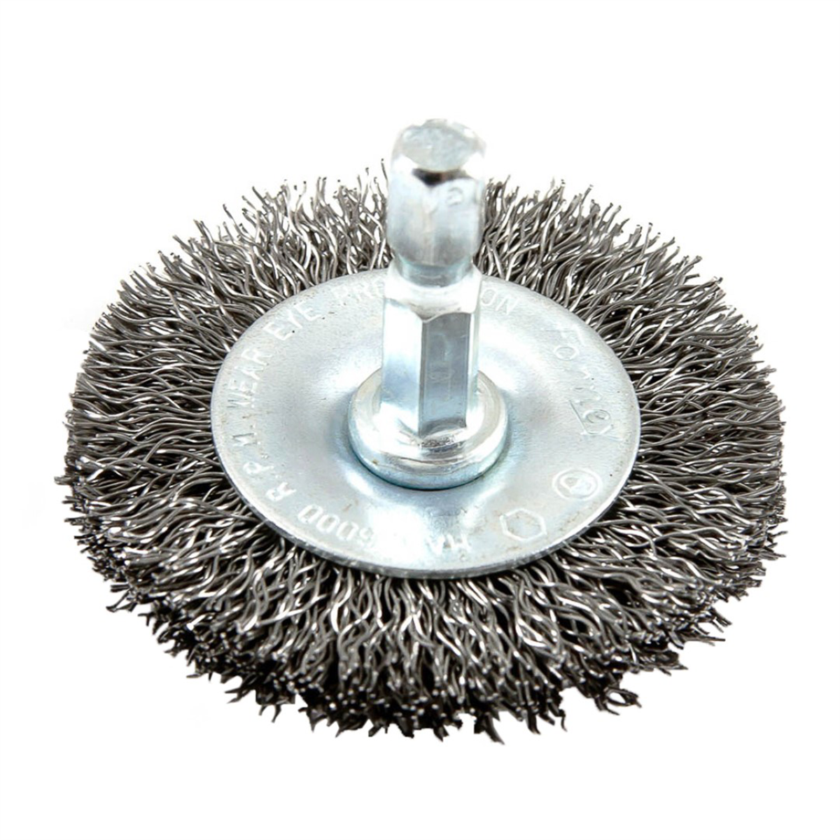 Forney Industries Wire Wheel, Crimped, 2 in x .012 in x 1/4 in Hex Shank - 72727 - B2B Diesel & Gas Service