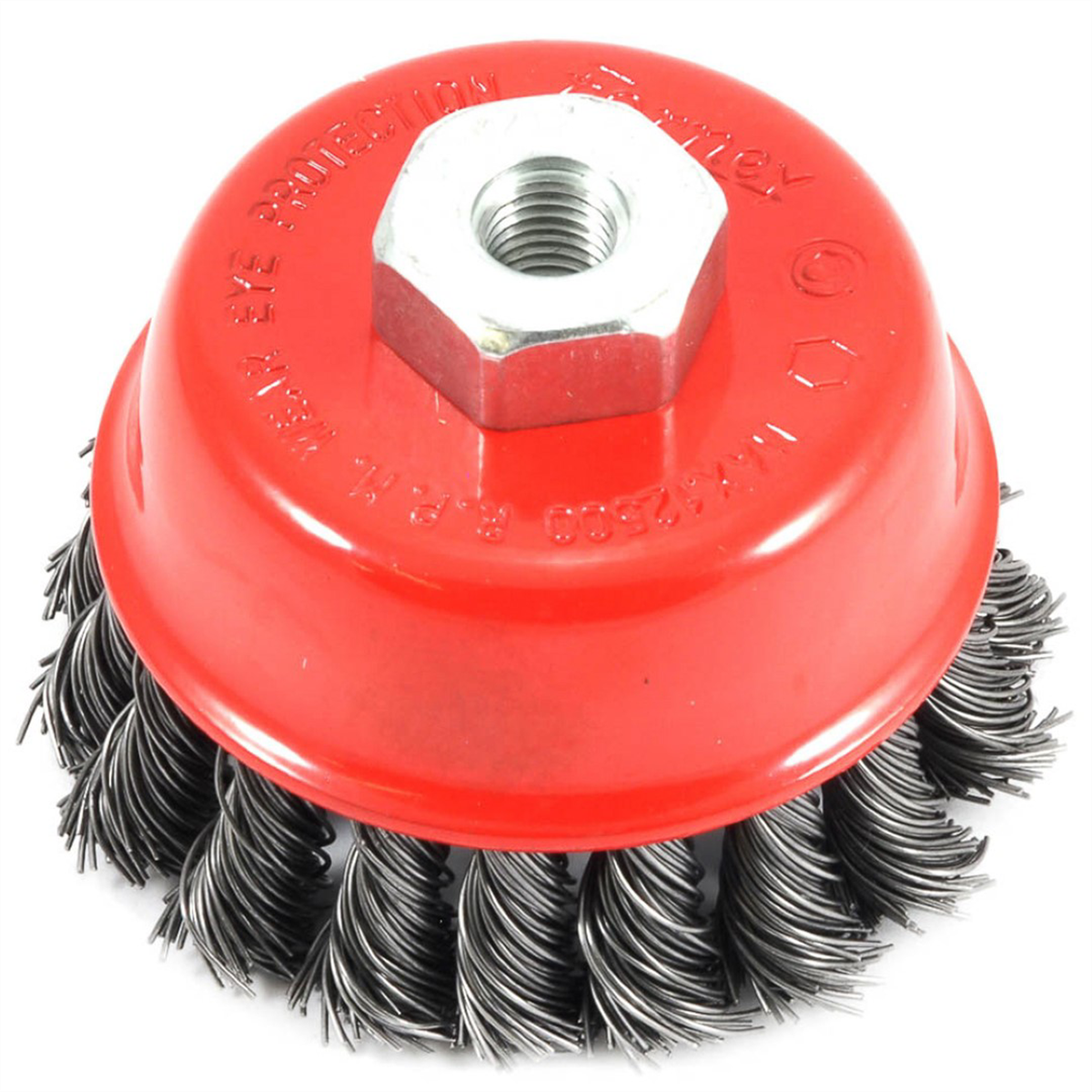 Forney Industries Cup Brush, Knotted, 2-3/4 in x .020 in x M10 x 1.25 Arbor - 72782 - B2B Diesel & Gas Service