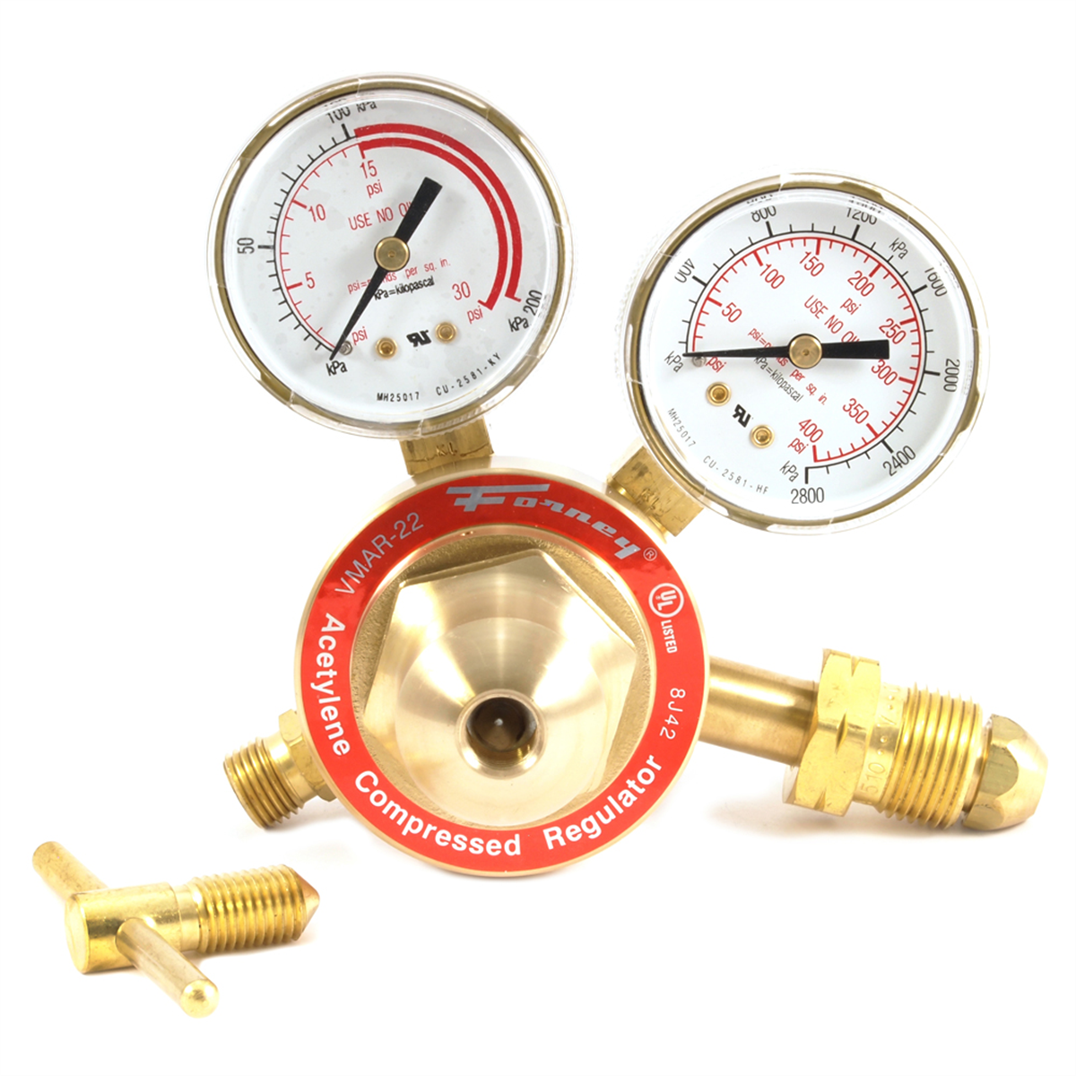 Forney Industries 250 Series Acetylene Regulator, 2 in Side Mount - 87091 - B2B Diesel & Gas Service