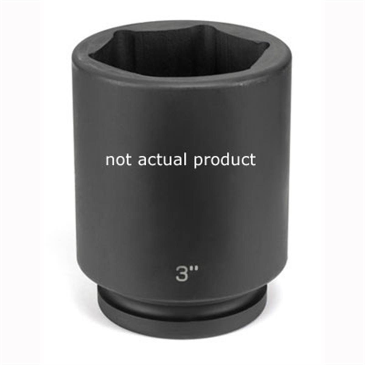 Grey Pneumatic SOC 3-1/8 1"D IMP 6PT DP BLK