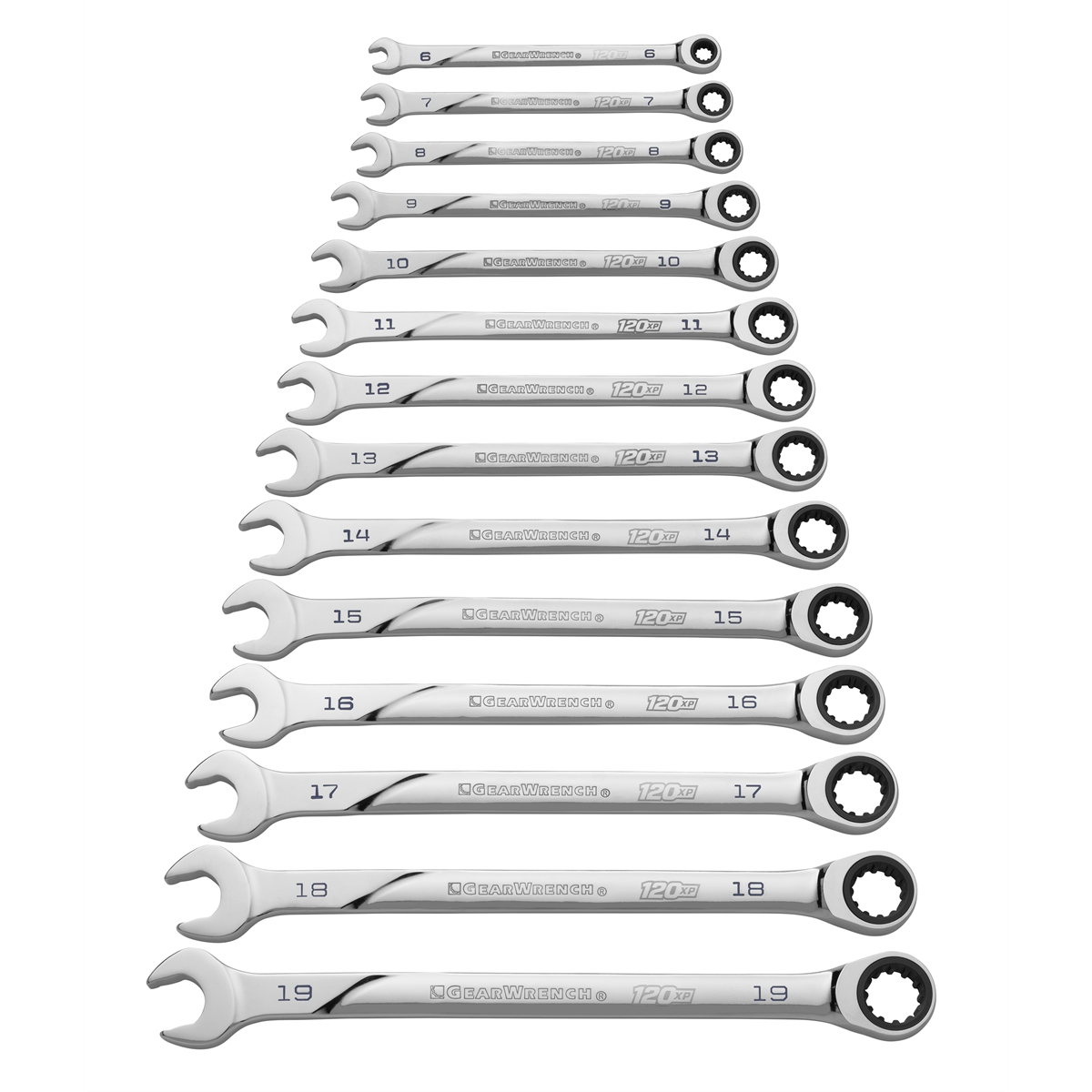GearWrench 14 Piece 120XP Universal Spline XL Ratcheting Combination Metric Wrench Set