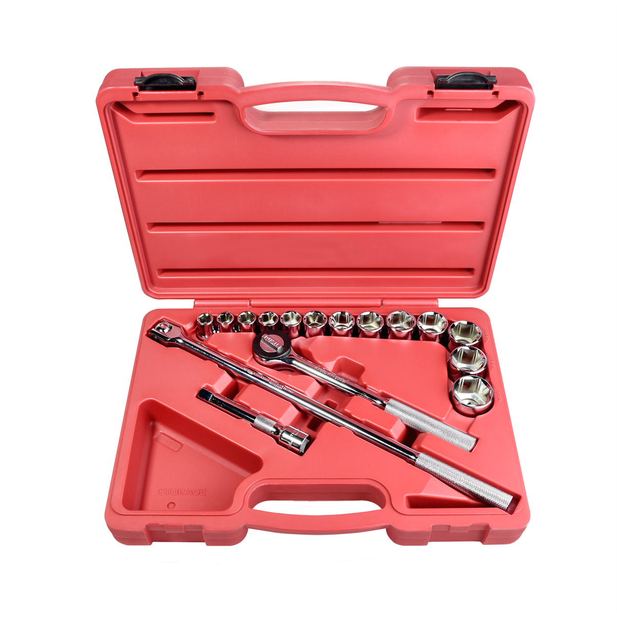 K Tool International Socket Set 16 Piece SAE 1/2" Dr 6 pt Shallow P/N 23000 - B2B Diesel & Gas Service