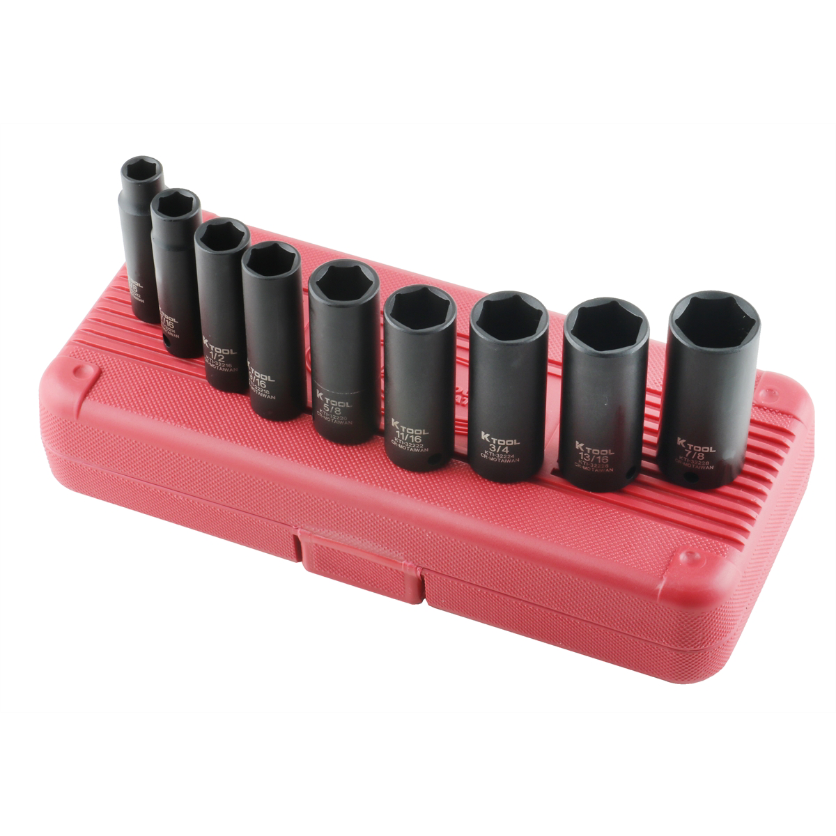 K Tool International SOC SET IMP 3/8" DR DEEP 9 PC. P/N 32200 - B2B Diesel & Gas Service