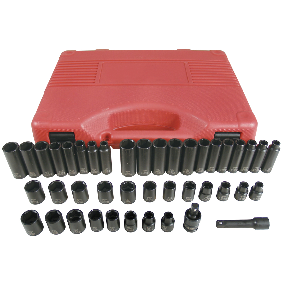 K Tool International Socket Set Impact 42 piece 3/8 in. Dr. SAE and MM P/N 37042 - B2B Diesel & Gas Service