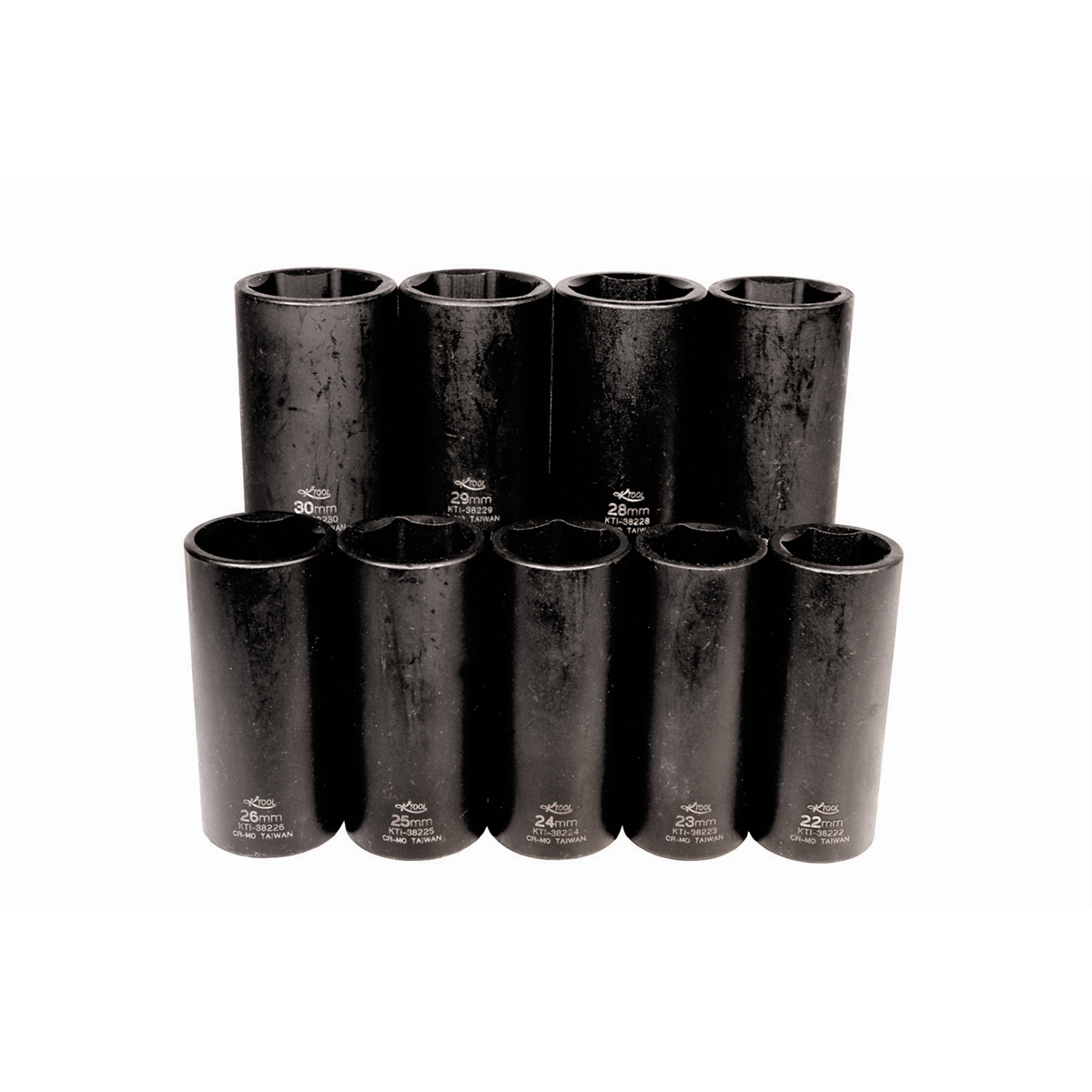 K Tool International Socket Set Metric Impact 9 Piece 1/2 Inch Drive 6 Point P/N 38201 - B2B Diesel & Gas Service
