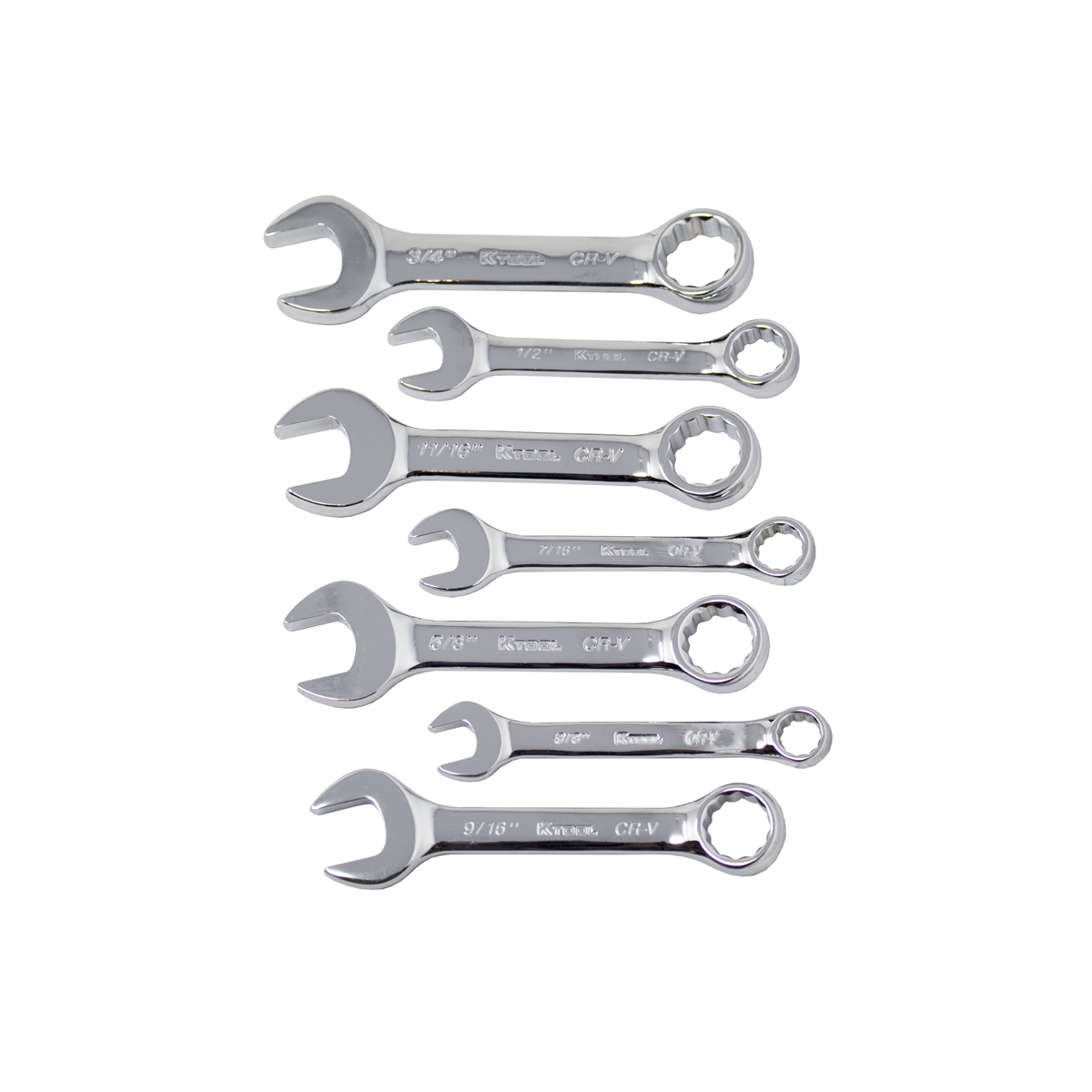 K Tool International Wrench Set 7 Piece Combination Short SAE P/N 41200 - B2B Diesel & Gas Service