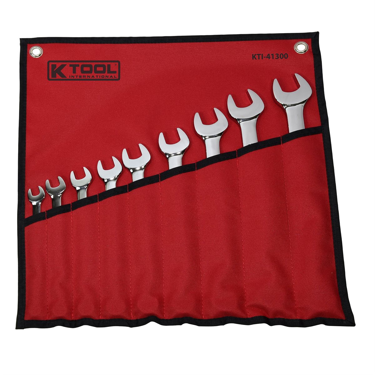 K Tool International Wrench Set Combination 9 Piece Hi Polish with Kit Bag P/N 41300 - B2B Diesel & Gas Service