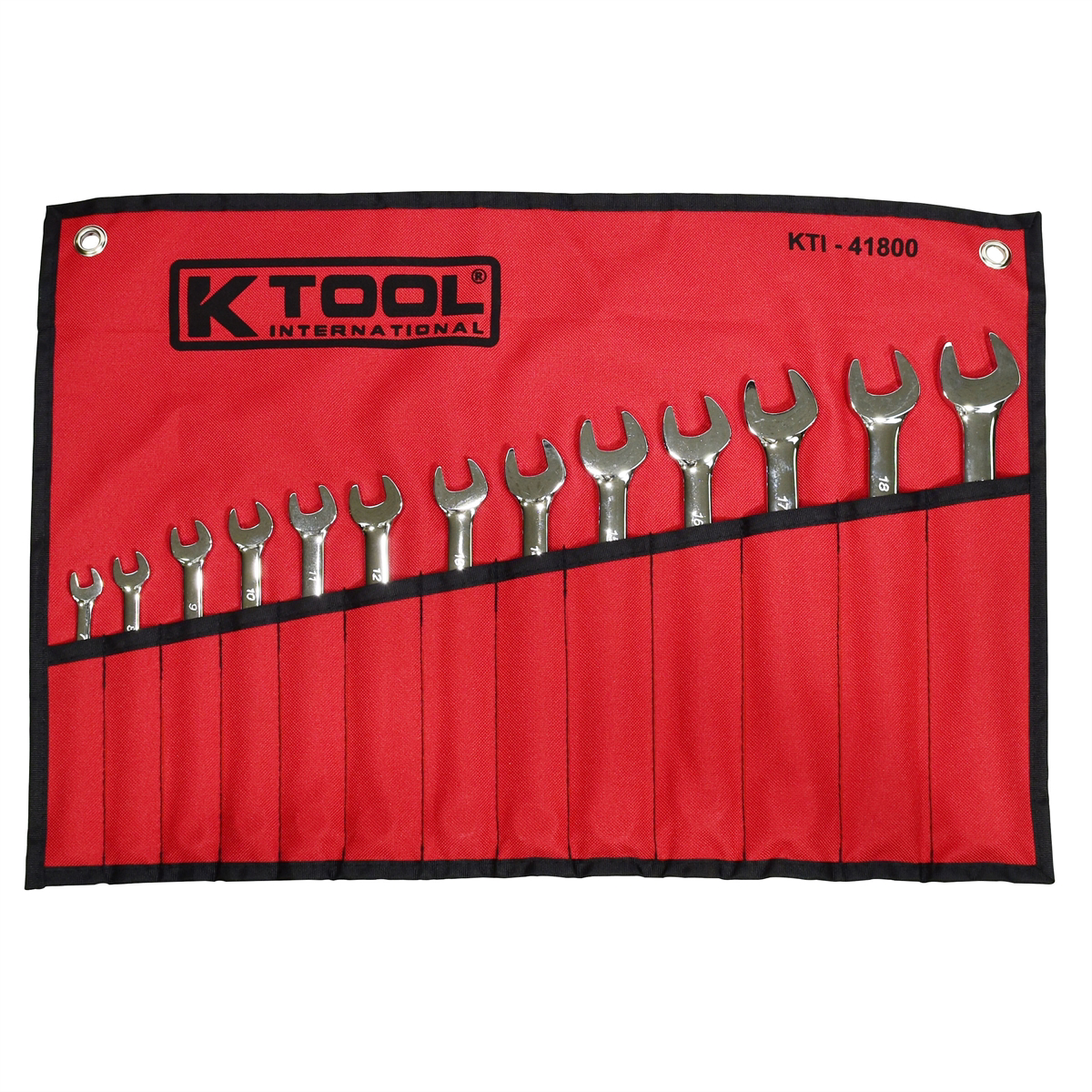 K Tool International Wrench Set 13 Piece Combination Hi Polish Metric P/N 41800 - B2B Diesel & Gas Service