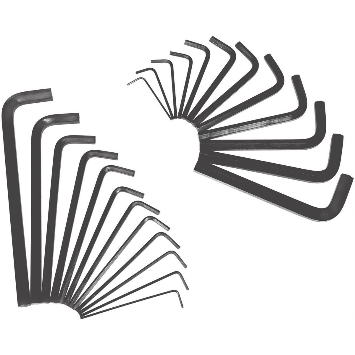 K Tool International HEX KEY SET 25 PC. SAE & METRIC IN ROLL UP POUCH P/N 71425 - B2B Diesel & Gas Service