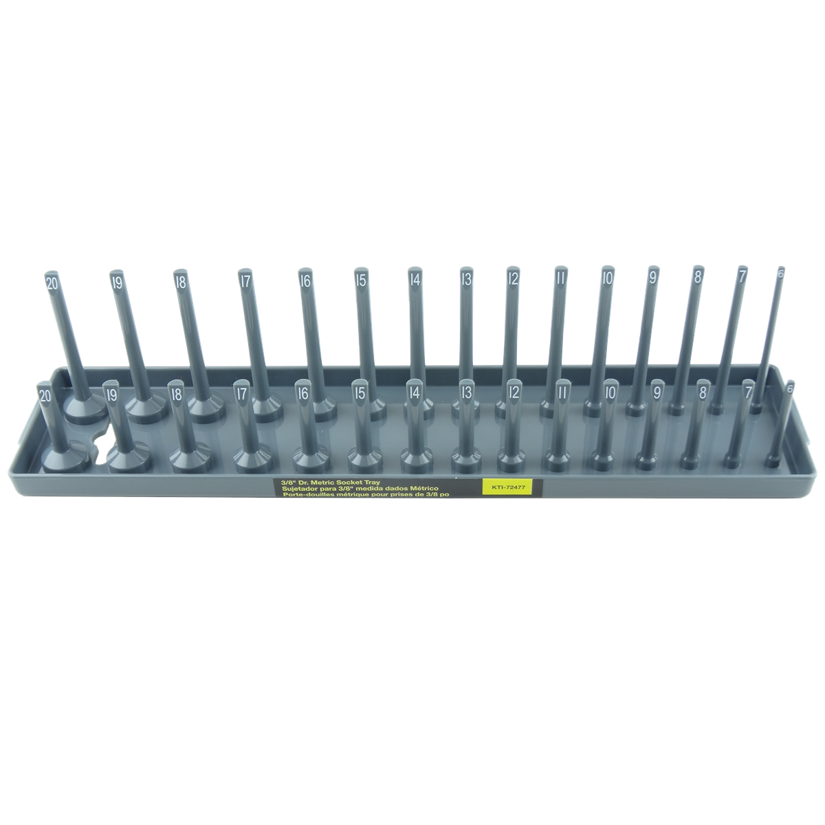 K Tool International Socket Holder 3/8 in. Dr MM Gray P/N 72477 - B2B Diesel & Gas Service