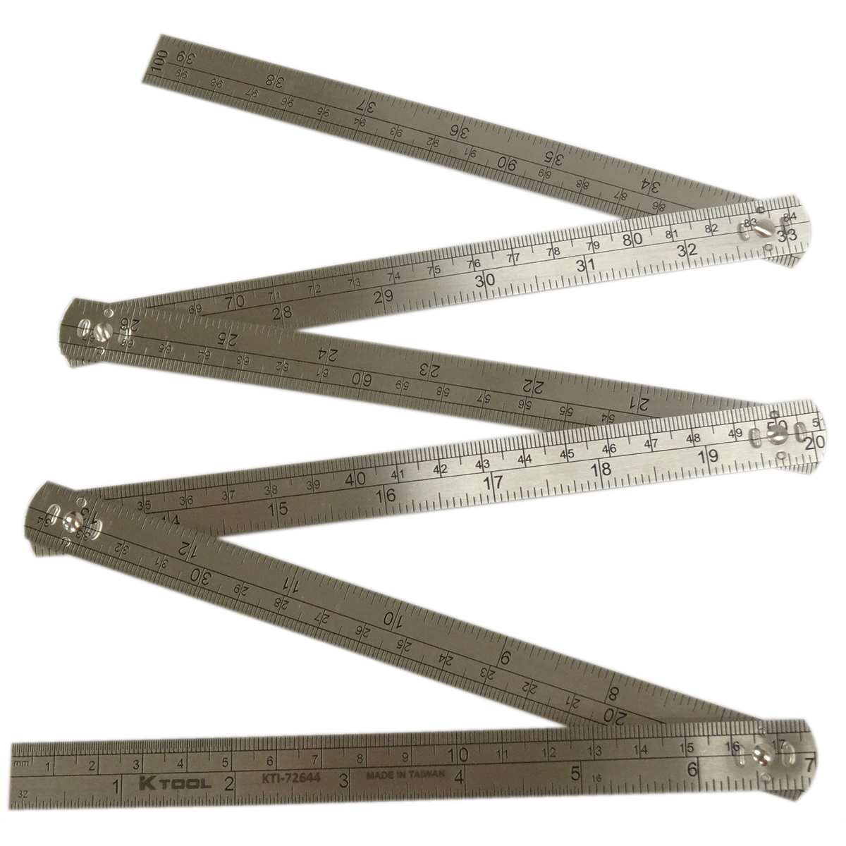 K Tool International Steel Folding Rule 3' Length P/N 72644 - B2B Diesel & Gas Service