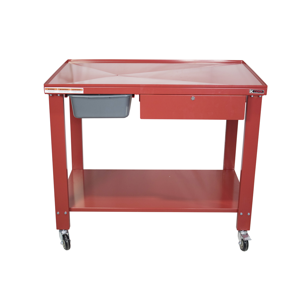 K Tool International Work Table Mobile Tear Down Cart 48 x 32 in. P/N 75109 - B2B Diesel & Gas Service