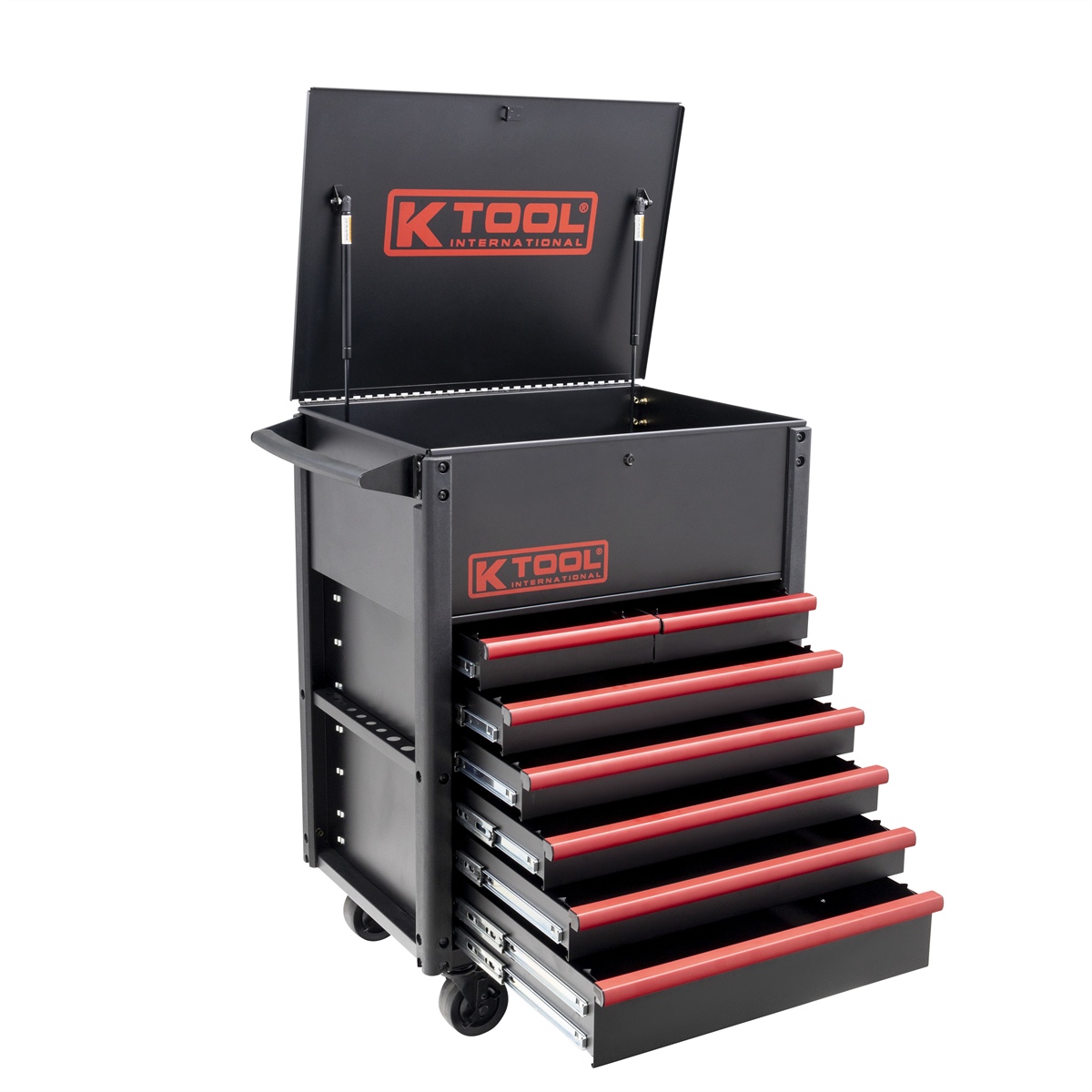 K Tool International Service Cart Premium 7 Drawer 750 lb. (Matte Black) P/N 75122 - B2B Diesel & Gas Service