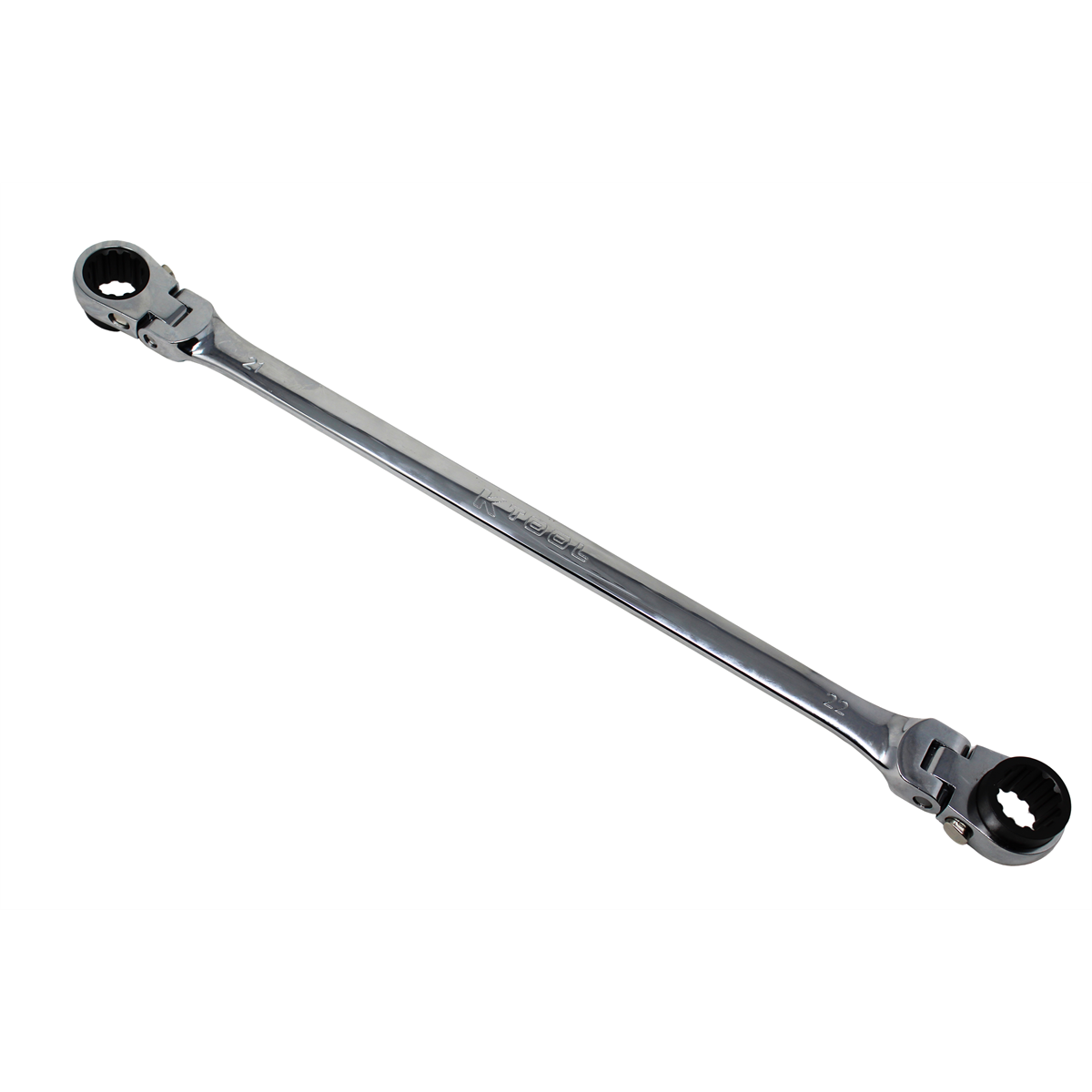 K Tool International Wrench 21mm x 22 mm Ratcheting Reversible Double Box Universal Spline 90 Tooth P/N XDDB21X22 - B2B Diesel & Gas Service