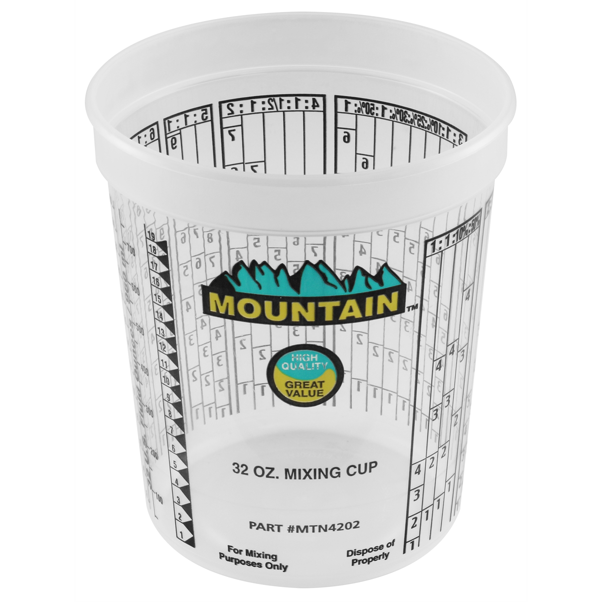 Mountain DISPOSABLE QUART MIXING CUP (100/CS) 4202 - B2B Diesel & Gas Service