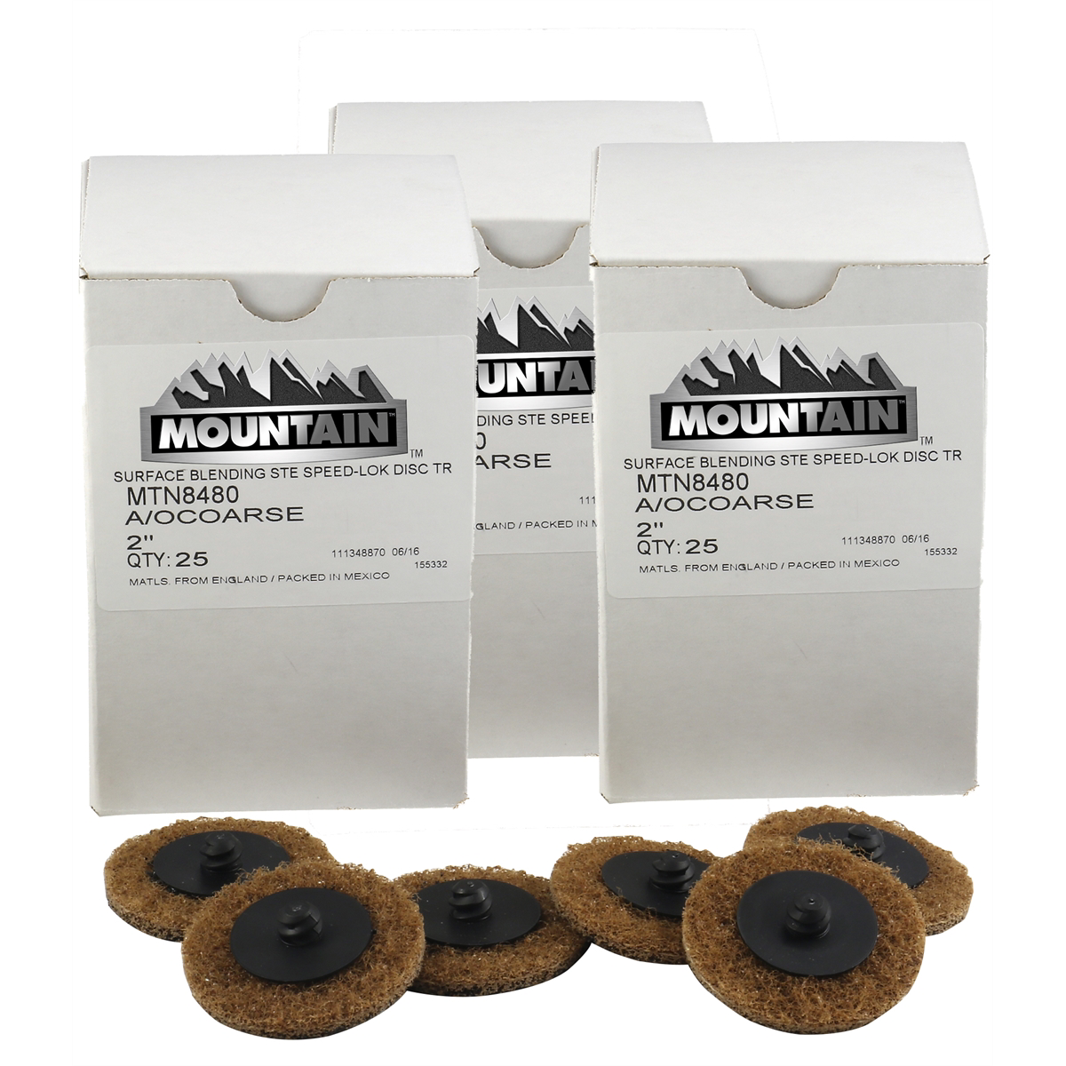Mountain 3-PACK Disc Surface Prep 2in Course 25/box MTN8480 - B2B Diesel & Gas Service