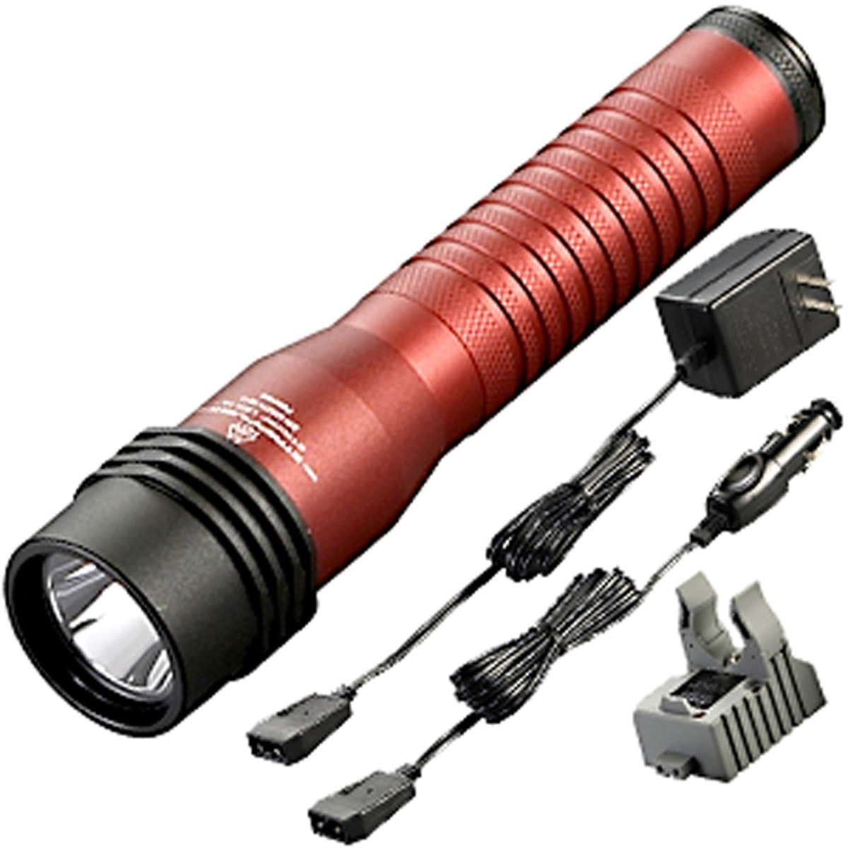 Streamlight Strion LED HL Rechargeable Flashlight 120V/100V AC/12V DC -1 Holder - Clam- Red - B2B Diesel & Gas Service