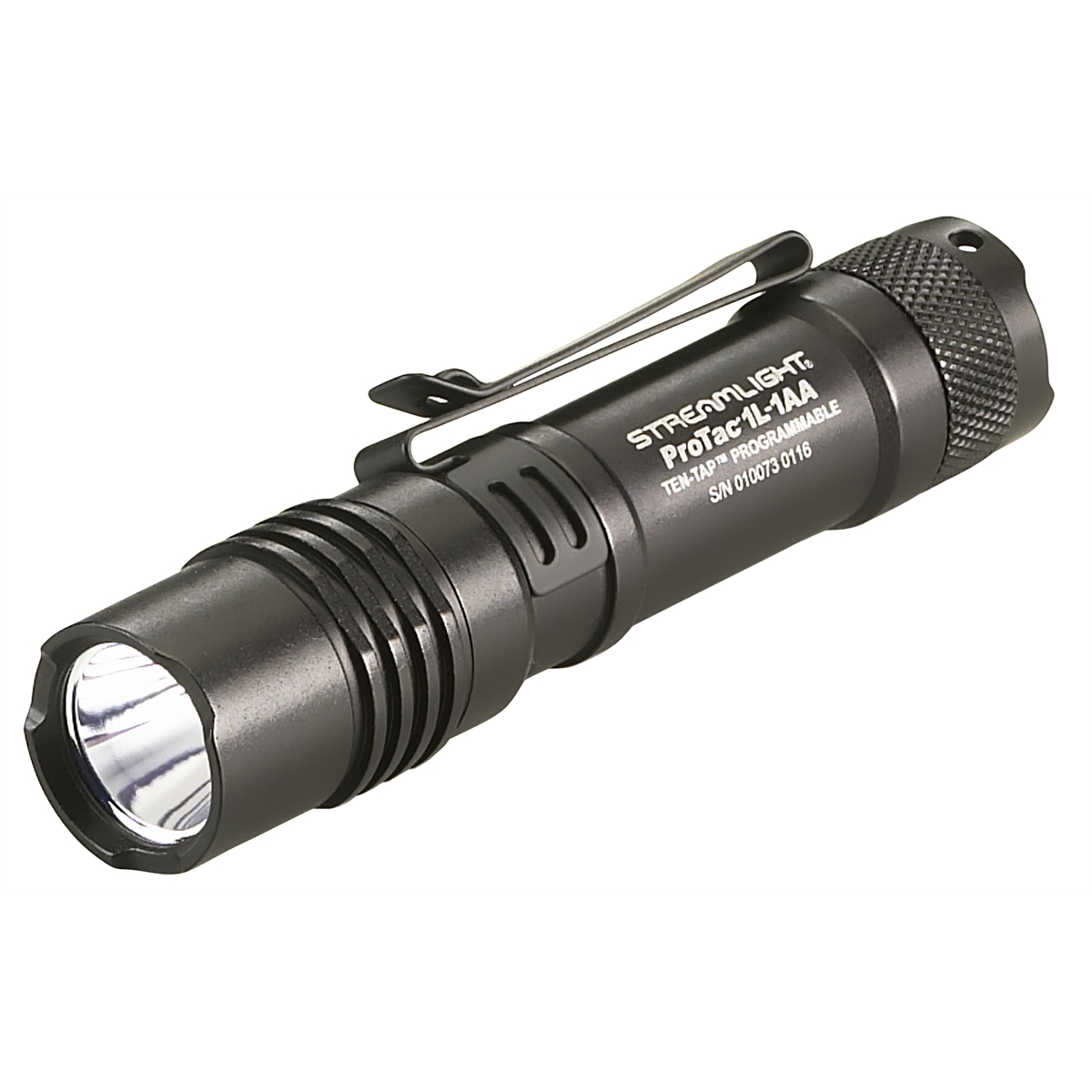 Streamlight 350 Lumen ProTac 1L-1AA Flashlight - Includes (1) CR123A lithium and "AA" Alkaline battery and holster - Clam - Black - B2B Diesel & Gas Service