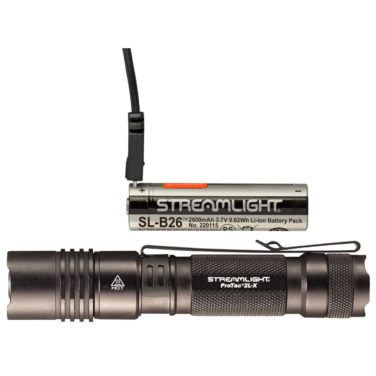 Streamlight 500 Lumen ProTac 2L-X USB Flashlight - Includes SL-B26 battery pack, USB cord and holster - Box - B2B Diesel & Gas Service