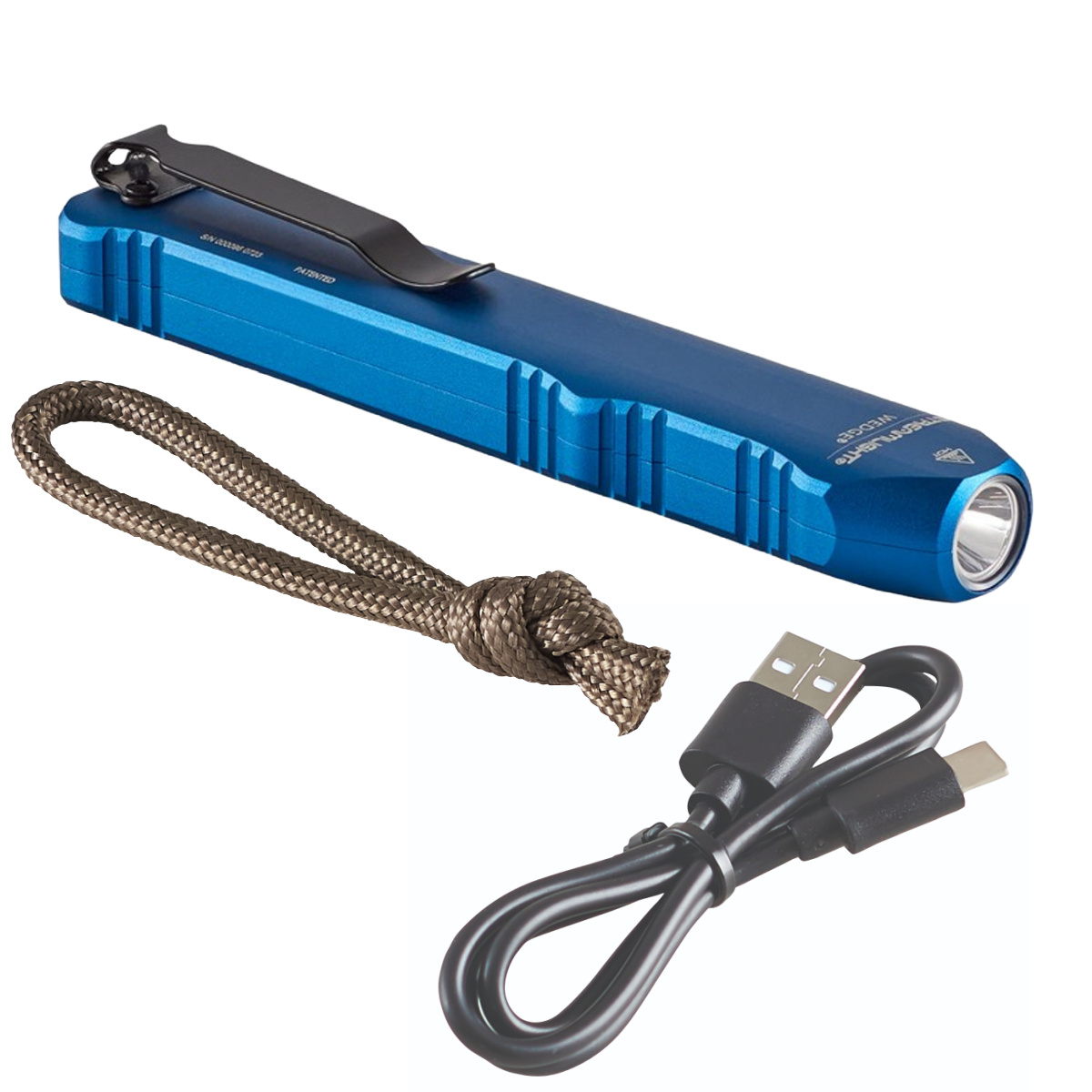 Streamlight Wedge Rechargeable EDC 300 Lumen Flashlight with 1000 Lumen Thro mode - Blue - B2B Diesel & Gas Service