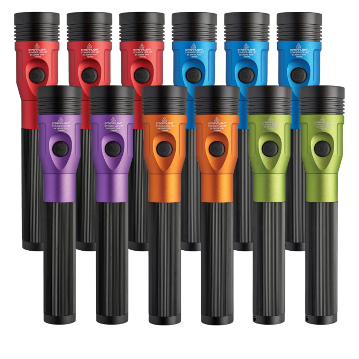 Streamlight Stinger LED HL 800 Lumen Rechargeable Flashlights - 120V AC/12V DC PiggyBack Smart Charge - Assorted Colors - 12 Pack - B2B Diesel & Gas Service