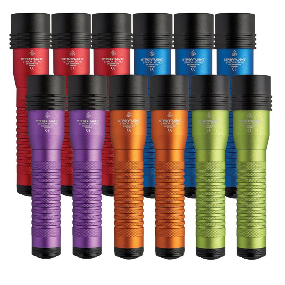 Streamlight Strion LED HL 615 Lumen Rechargeable Flashlights 120V/100V/12V DC PiggyBack - Assorted Colors - 12 Pack - B2B Diesel & Gas Service