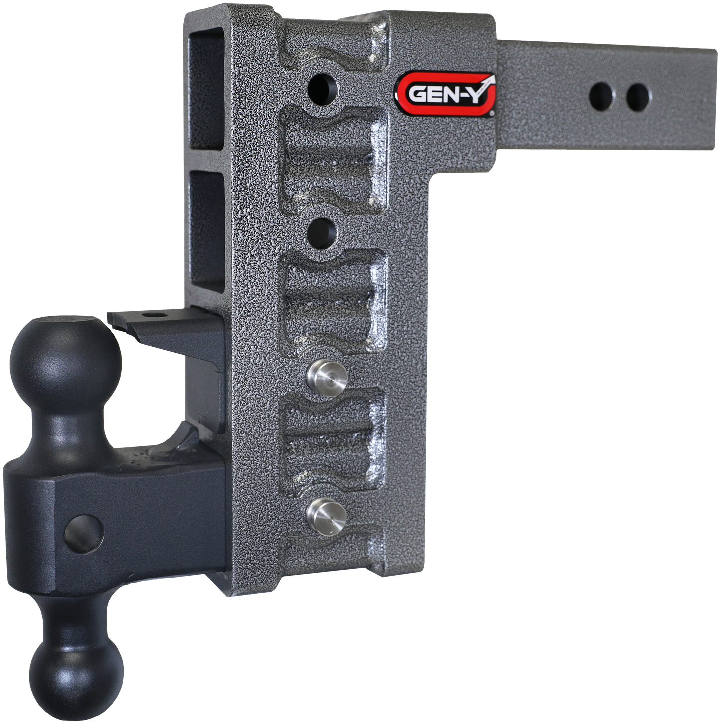 MEGA-DUTY 2.5" Shank 9" Drop 3K TW 21K Hitch with Dual-Ball & Pintle Lock GH-624 - B2B Diesel and Gas Service