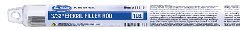 Eastwood 3/32 Inch ER308L Filler Rod 1LB - ER308L-094-01T