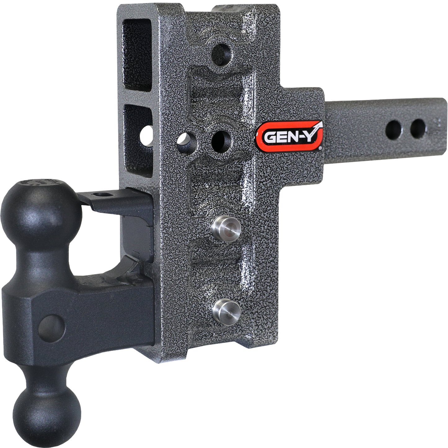 MEGA-DUTY 2" Shank 5" Offset Drop 2K TW 16K Hitch with Dual-Ball & Pintle Lock GH-224 - B2B Diesel and Gas Service
