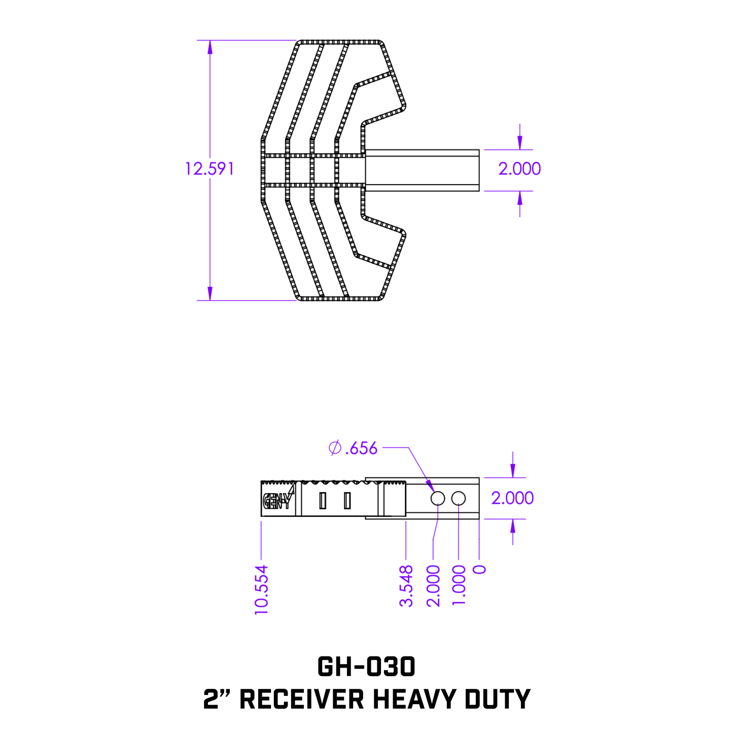 2" Shank Heavy-Duty 500lb Serrated Hitch Step GH-030 - B2B Diesel and Gas Service