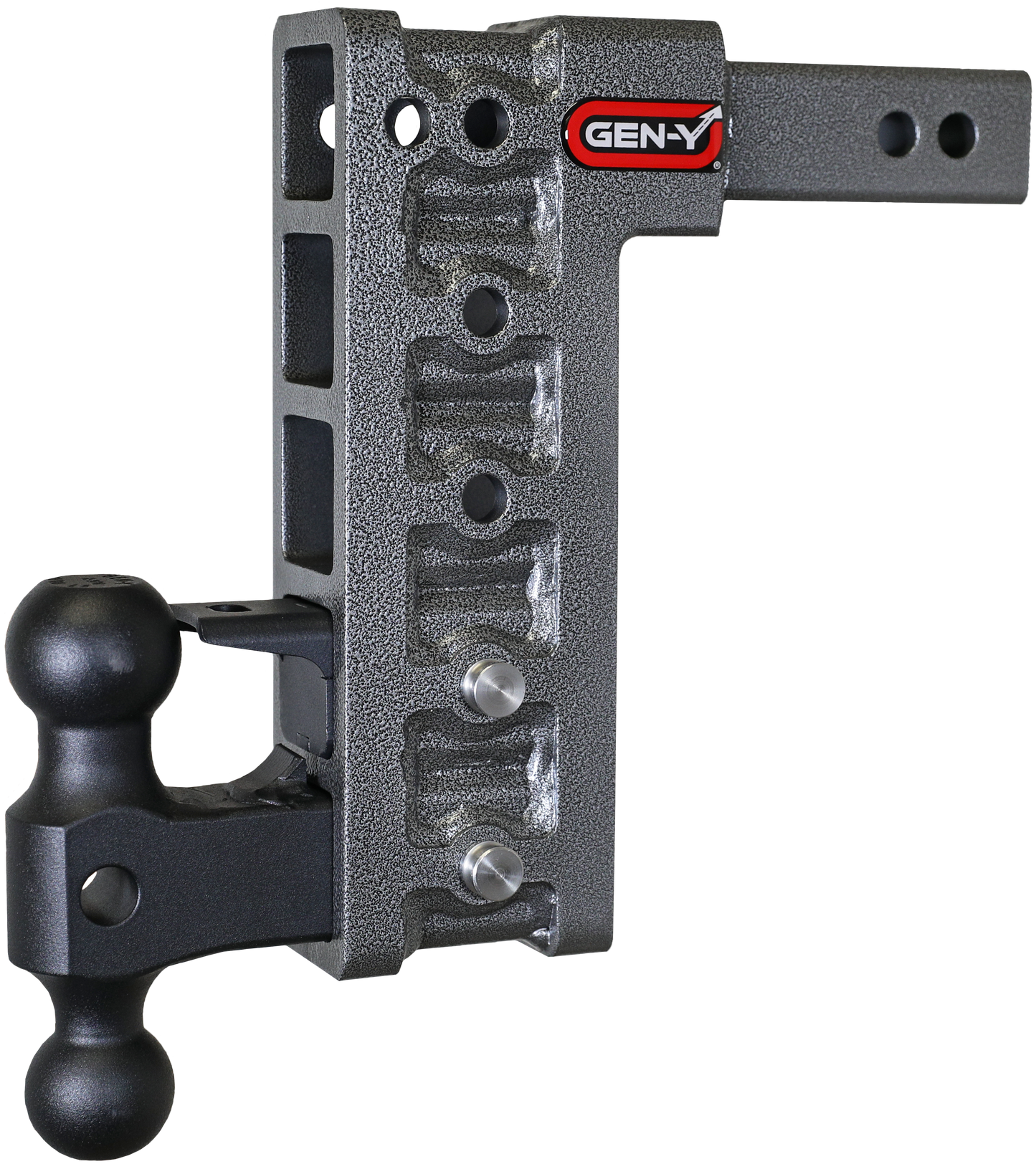 MEGA-DUTY 2" Shank 10" Drop 2K TW 16K Hitch with Dual-Ball & Pintle Lock GH-525 - B2B Diesel and Gas Service