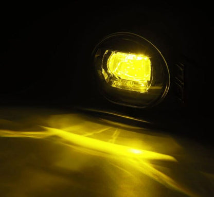 AlphaRex 02-08 Dodge Ram 1500/03-09 Ram 2500/3500 DoubleTap Dual Color LED Proj Fog Lights - Wt/Ambr - B2B Diesel & Gas Service