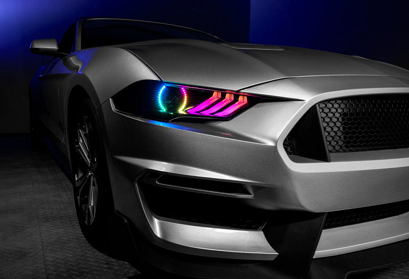 Oracle Lighting 18-23 Ford Mustang Dynamic ColorSHIFT LED Headlights - Black Series - B2B Diesel & Gas Service