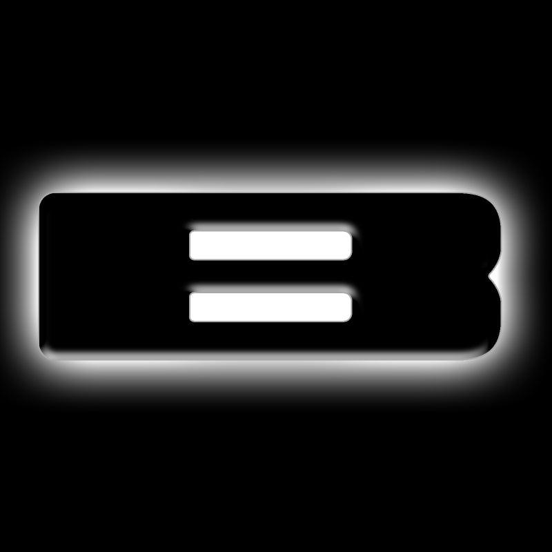 ORACLE Lighting Universal Illuminated LED Letter Badges - Matte Blk Surface Finish - B - B2B Diesel & Gas Service