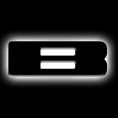 ORACLE Lighting Universal Illuminated LED Letter Badges - Matte Blk Surface Finish - B - B2B Diesel & Gas Service