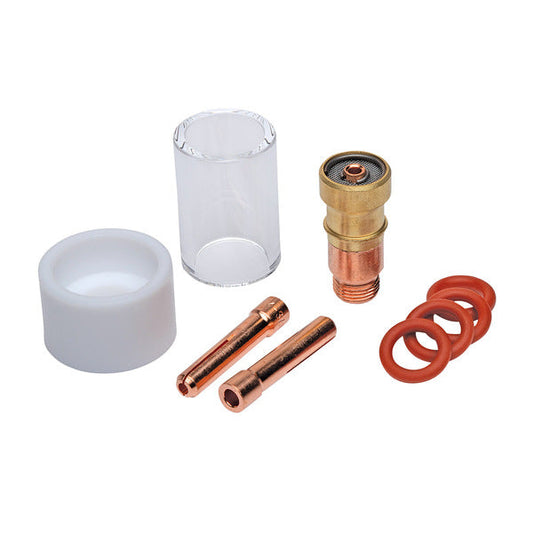 Eastwood TIG Welding Pyrex Gas Lens 3/32 Inch - 9 Piece Set for WP17 WP18 and WP26 Torches 