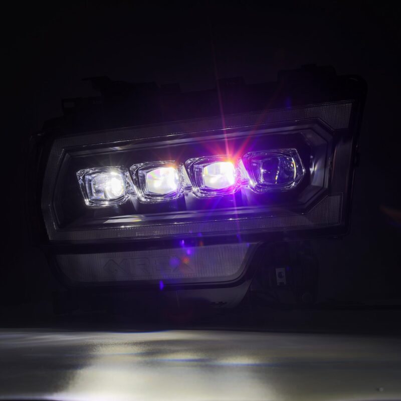 AlphaRex 19-21 Ram 2500 NOVA LED Proj Headlights Plank Style Black w/Activ Light/Seq Signal/DRL - B2B Diesel & Gas Service