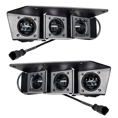 ORACLE Lighting 21-22 Ford Bronco Triple LED Fog Light Kit for Steel Bumper - White - B2B Diesel & Gas Service