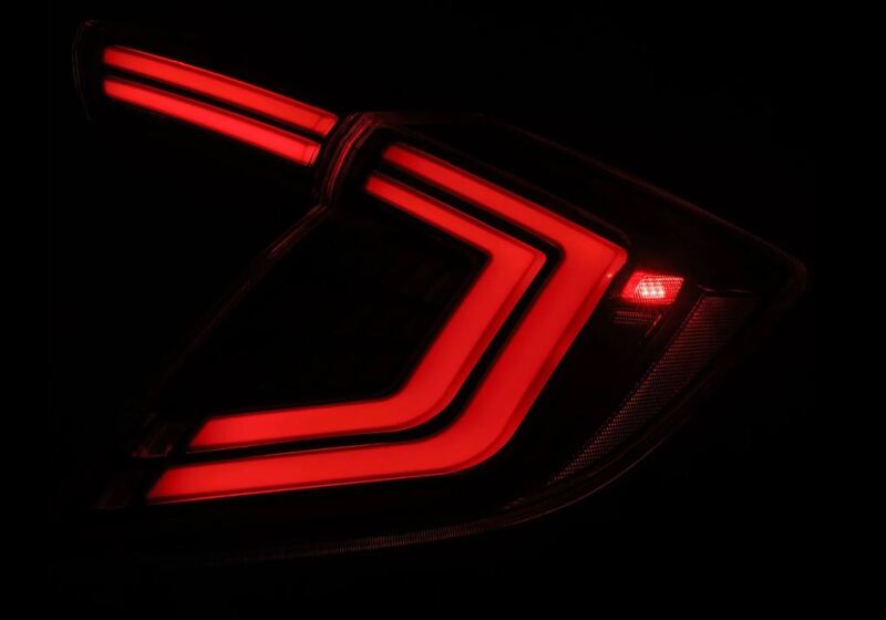 AlphaRex 16-21 Honda Civic Hatchback / Type-R FK8 Nova-Series LED Tail Lights (Pair) - Black - B2B Diesel & Gas Service