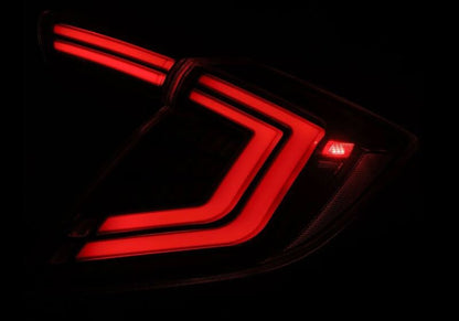 AlphaRex 16-21 Honda Civic Hatchback / Type-R FK8 Nova-Series LED Tail Lights (Pair) - Black - B2B Diesel & Gas Service